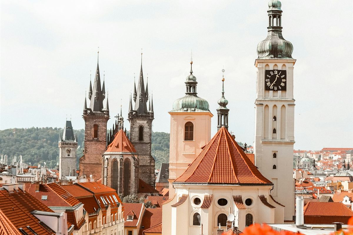 Tejados del centro histórico de Praga