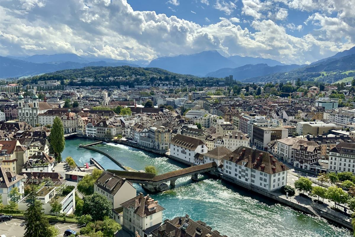 Río Reuss en Lucerna
